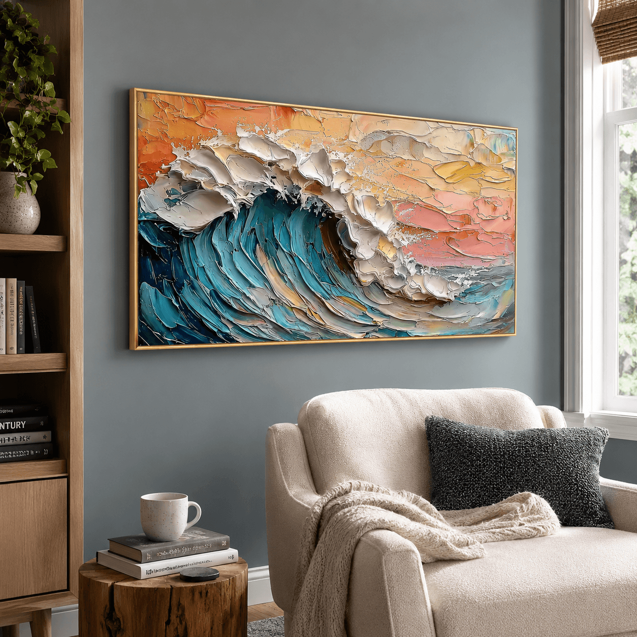 Neutrale geometrische Kunst | Strukturierte Eleganz