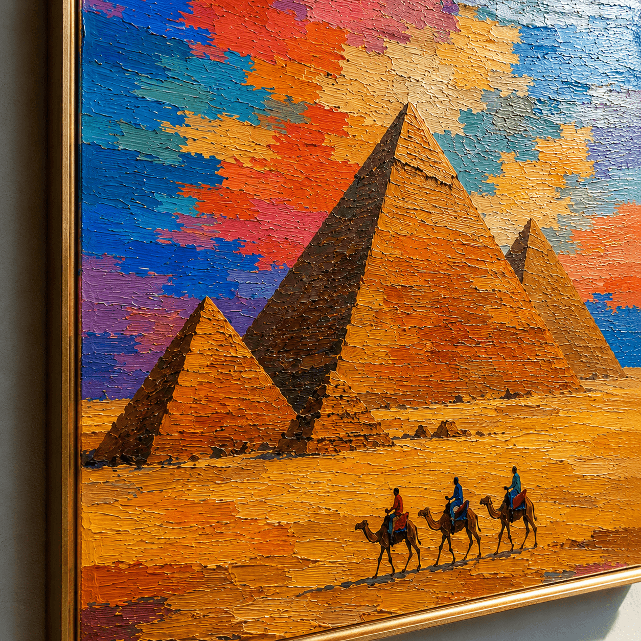 Impressionist Art | Desert Pyramid Caravans