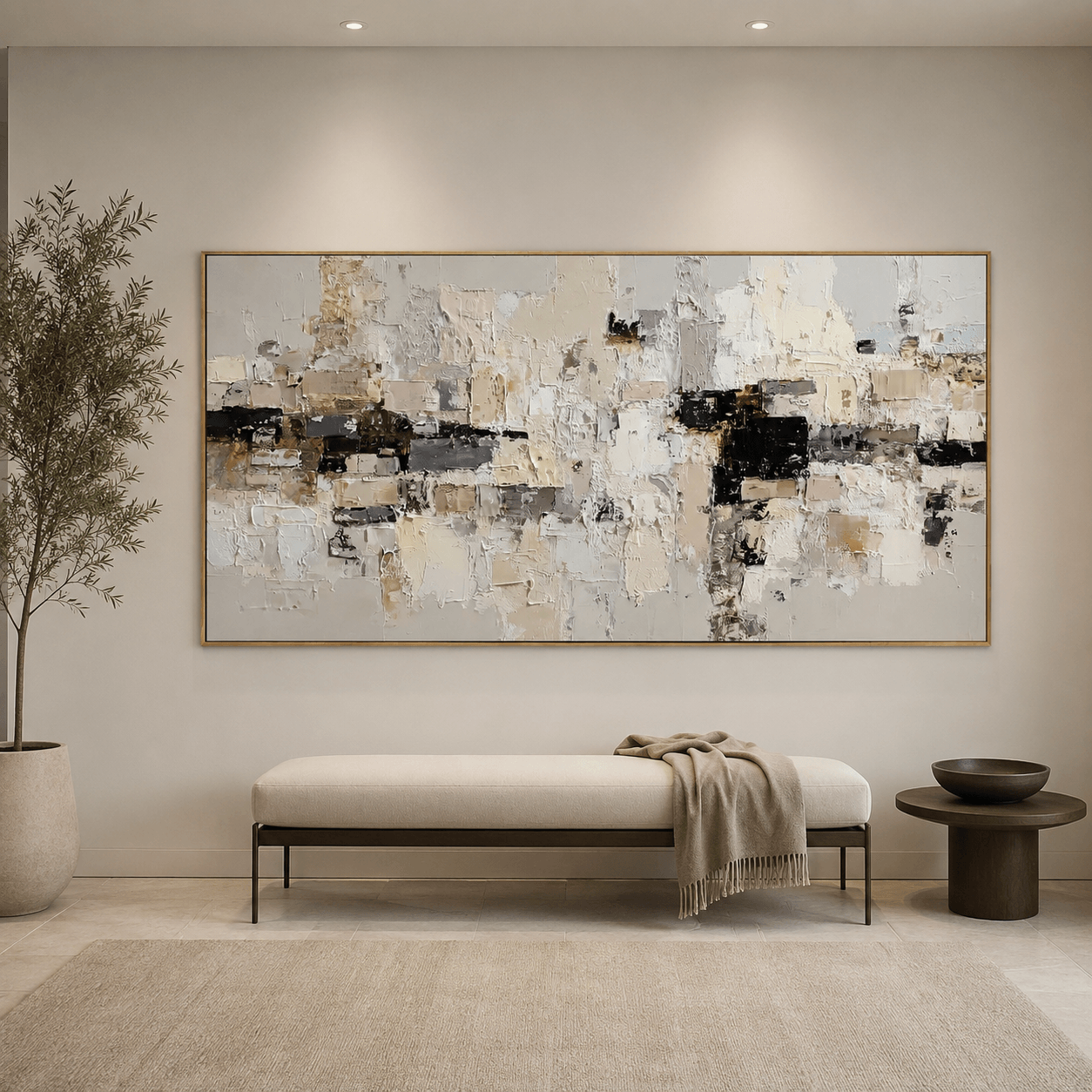 Impressionist Art | Muted Stacked Cubes