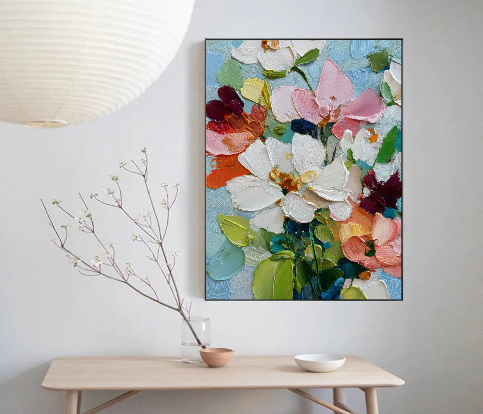 Textured Floral Art | Vibrant Depth