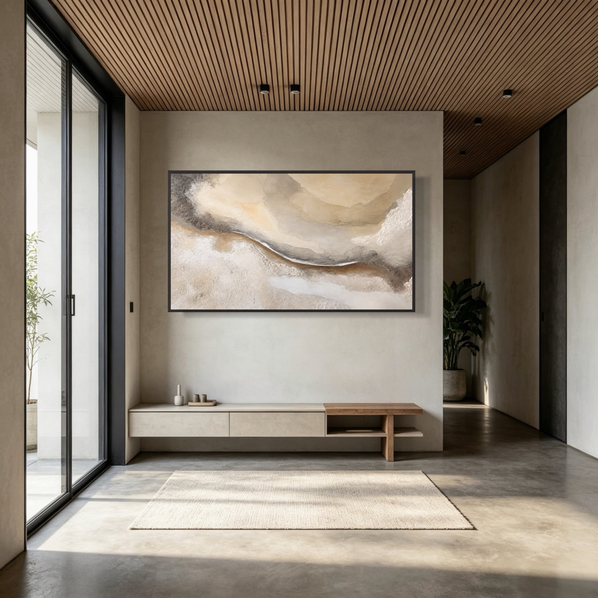 A Slow Bend — horizontal wabi-sabi art, view 3