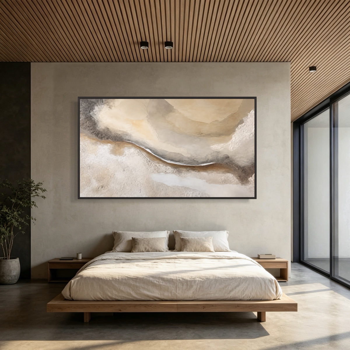A Slow Bend — horizontal wabi-sabi art, view 5