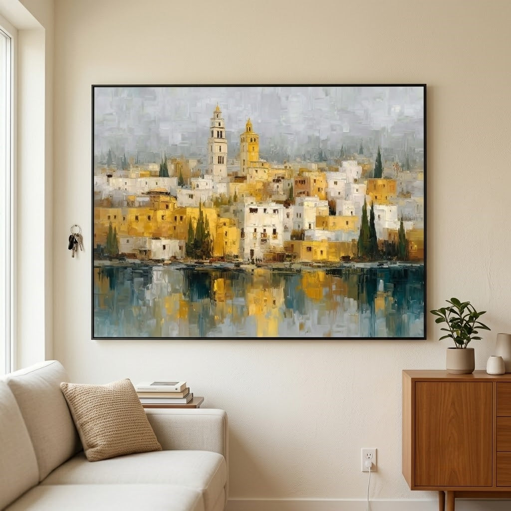 Neutrale geometrische Kunst | Strukturierte Eleganz
