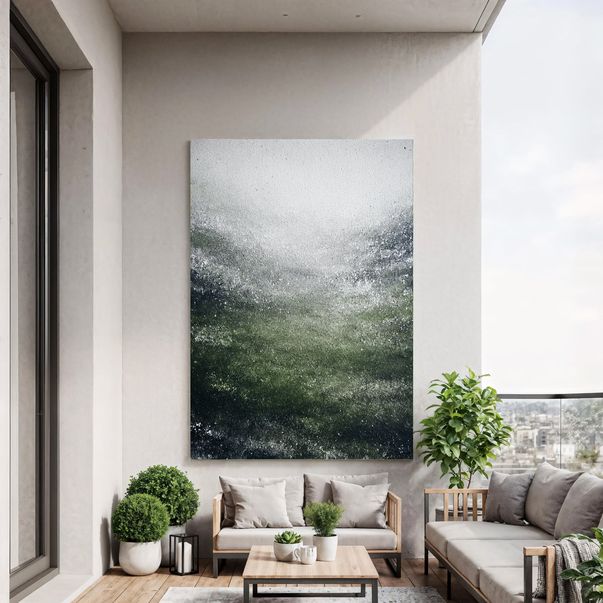 Textured Verdant Swell | Frosted Waves