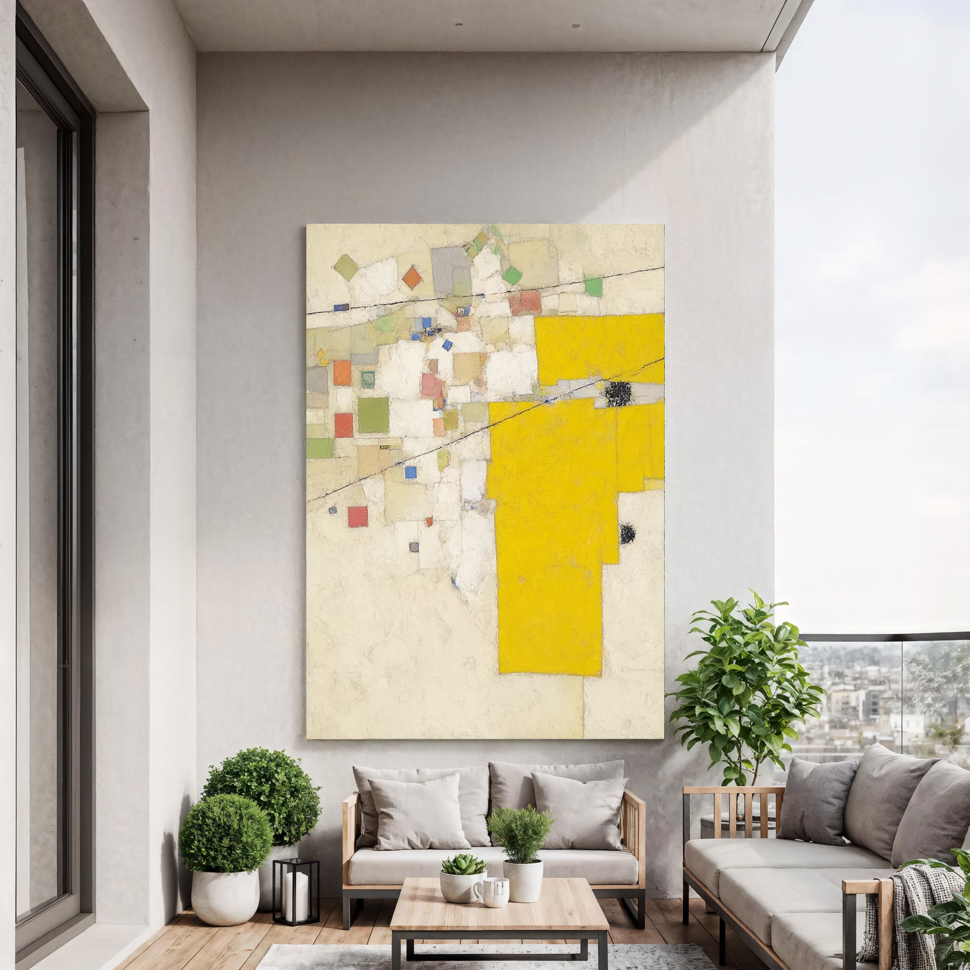 Textured Geometric Radiance | Sunlit Yellow