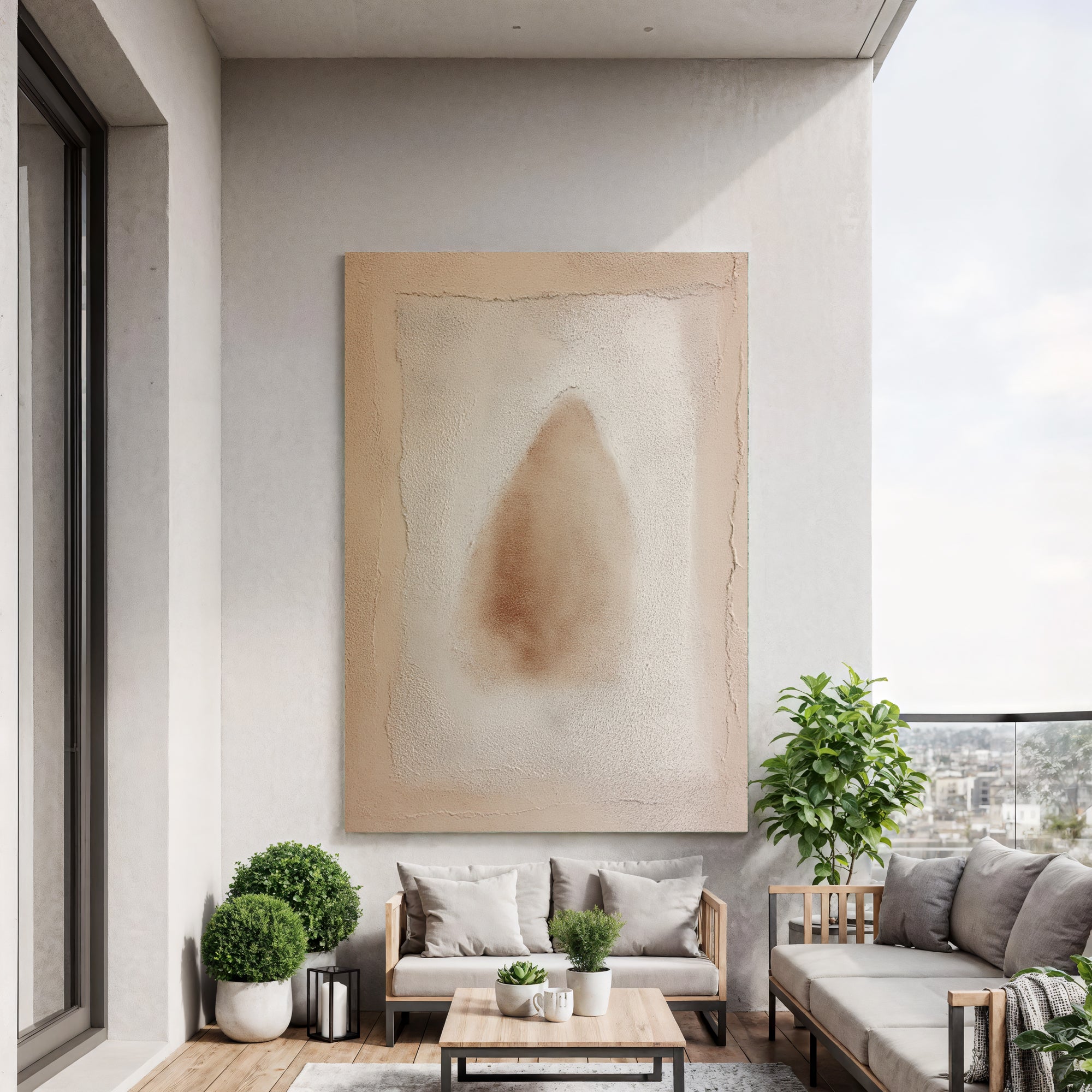 Textured Beige Haze | Earthy Blush