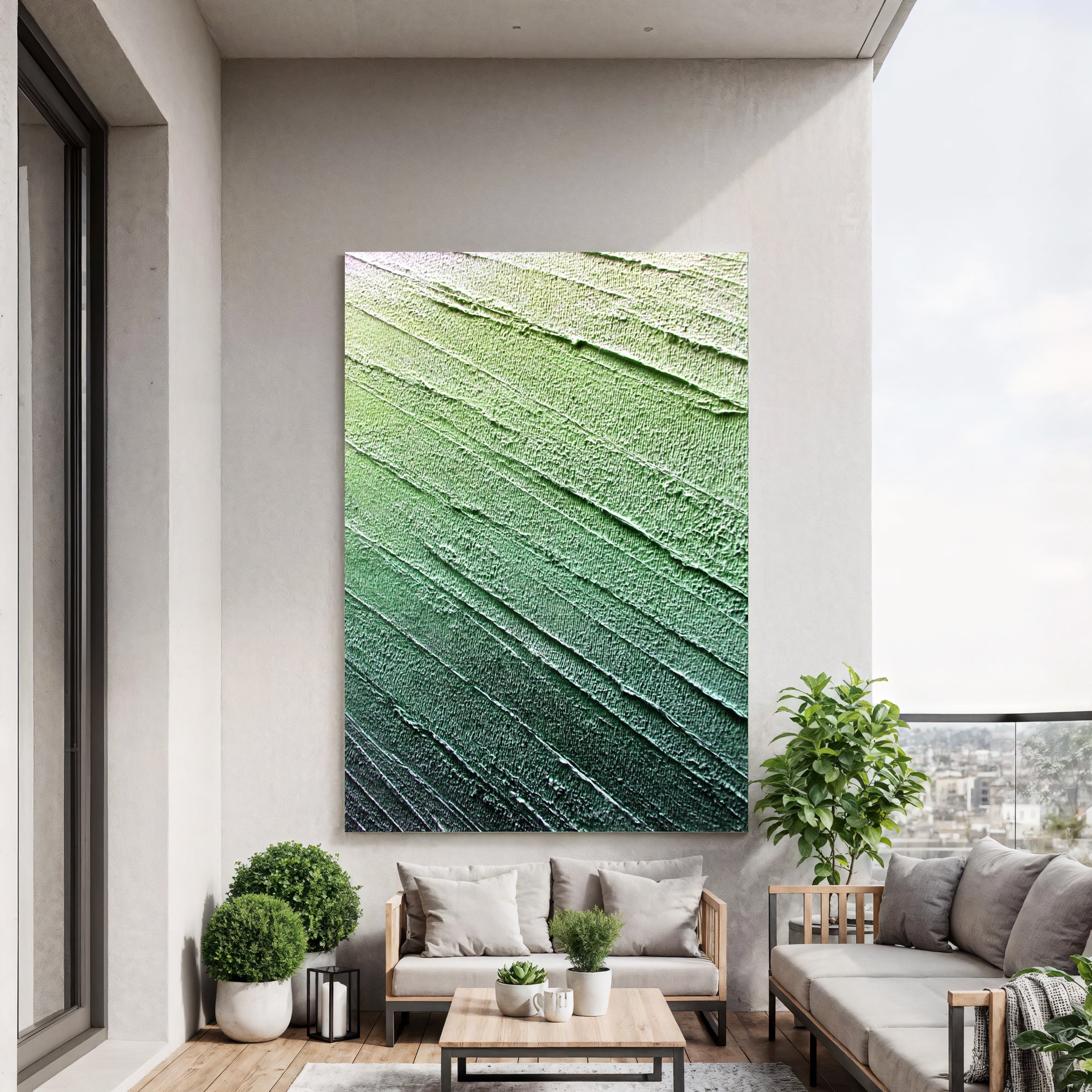 Textured Verdant Strokes | Forest Hues