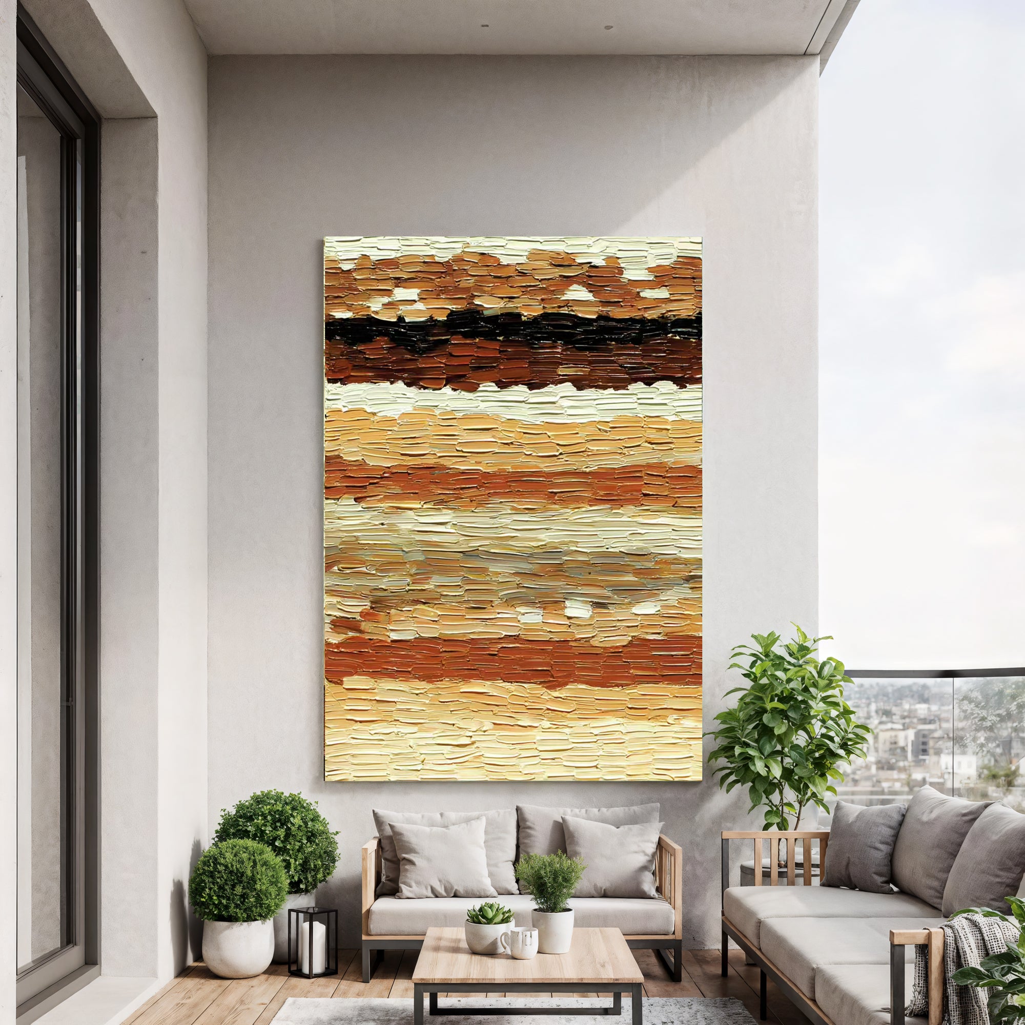 Textured Impasto Warmth | Golden Hues