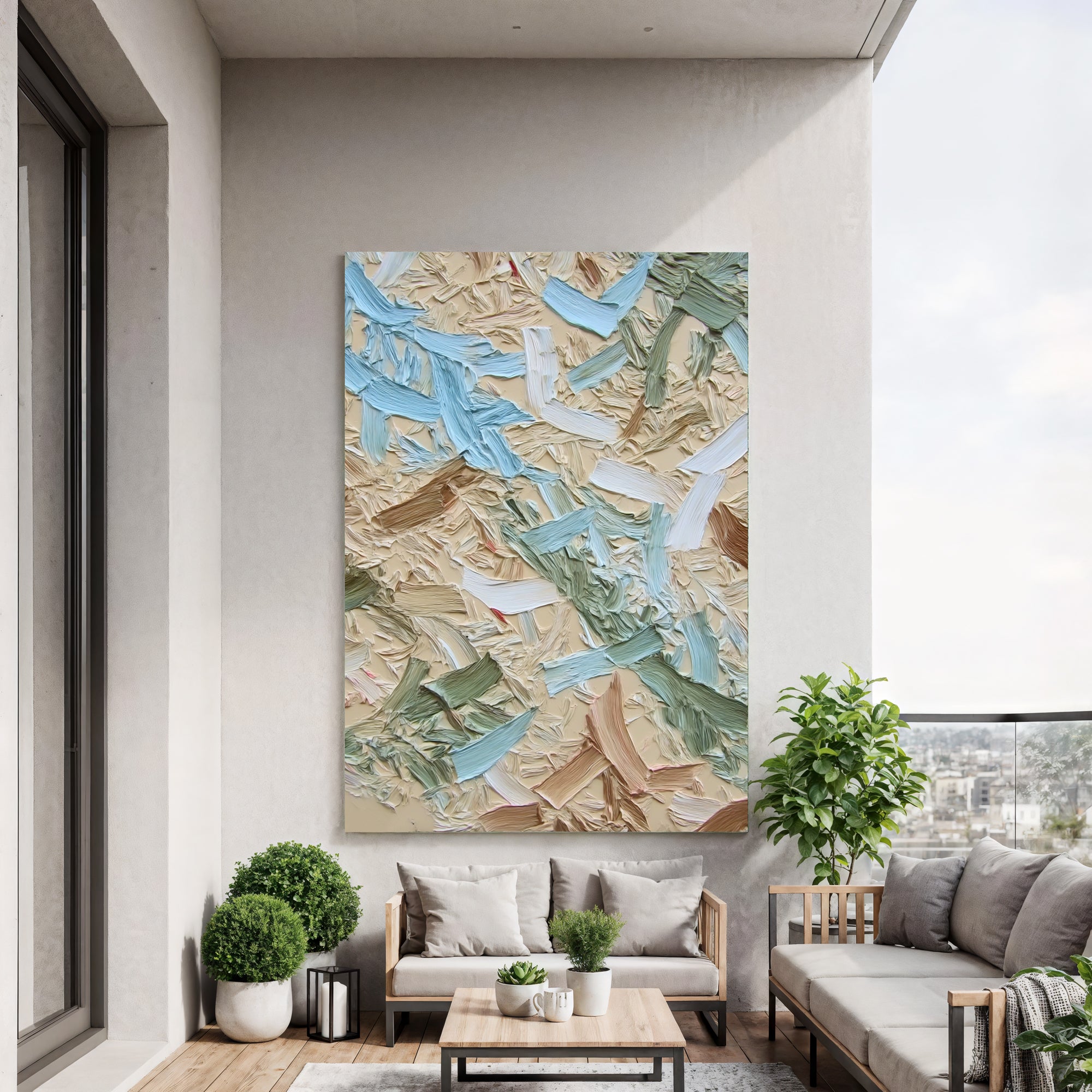 Textured Brushstroke Opulence | Pastel Hues