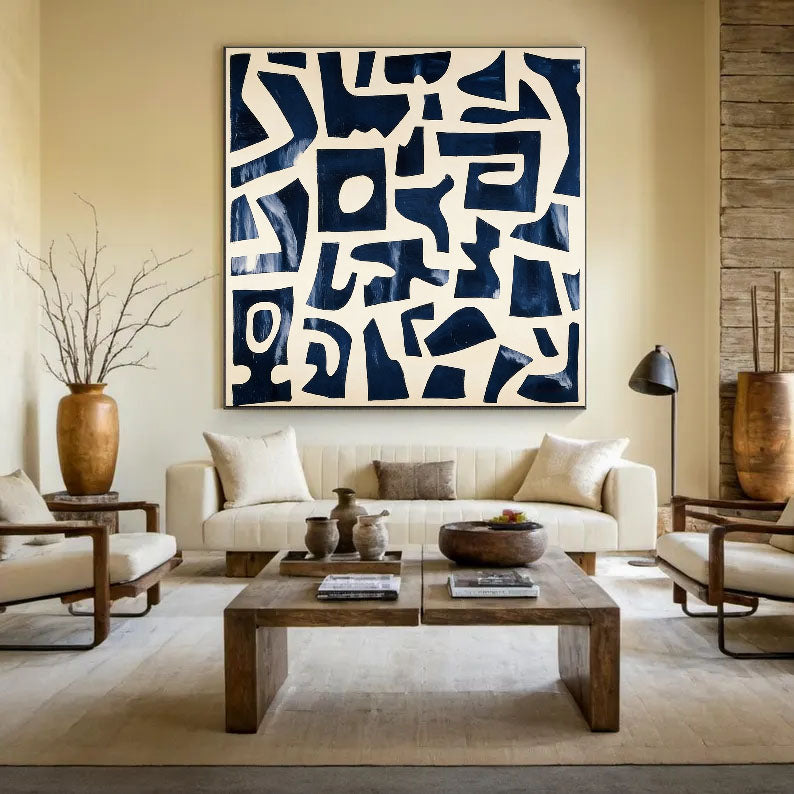 Bold Geometric Rhythm | Indigo Maze