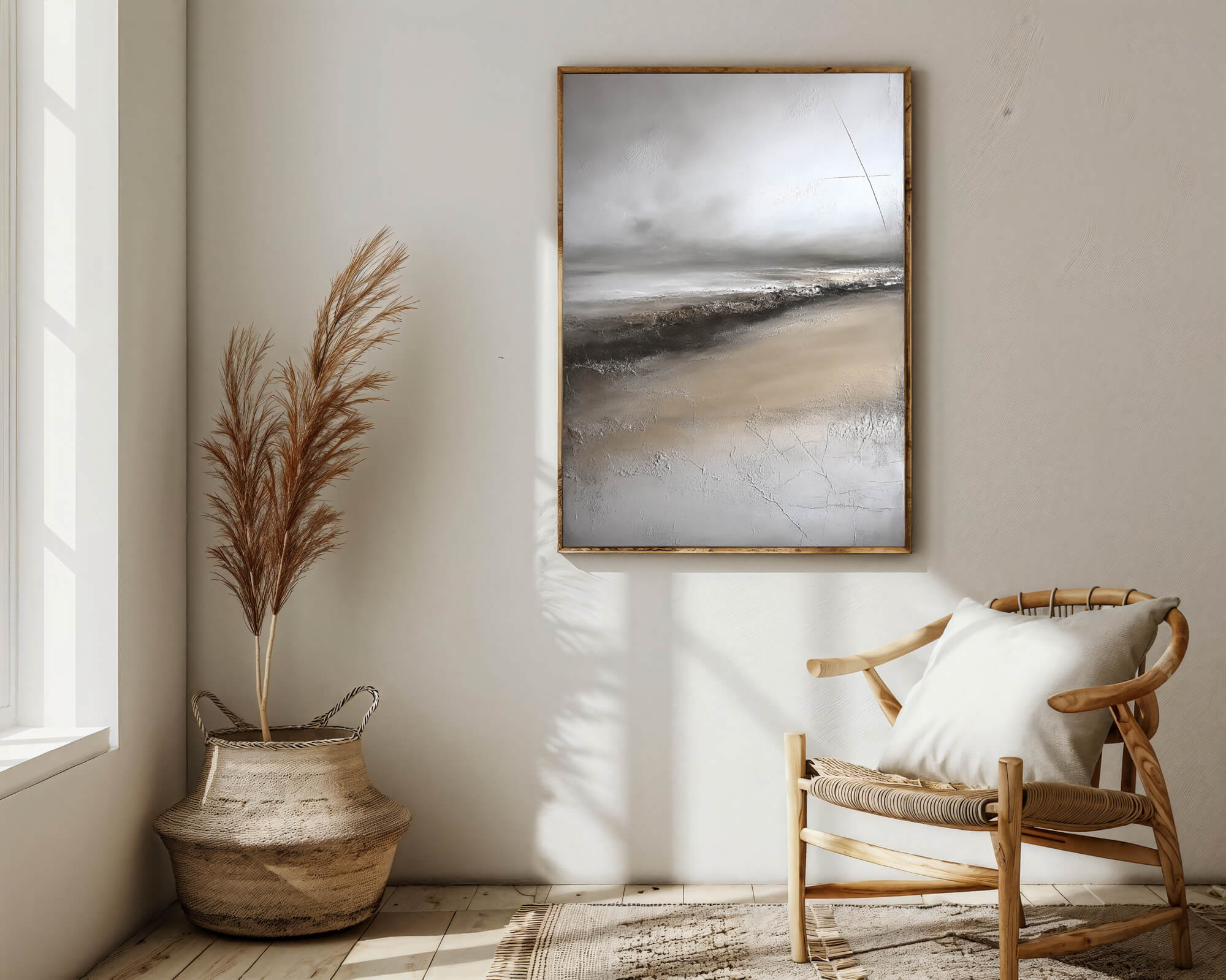 Textured Misty Shore | Neutral Palette