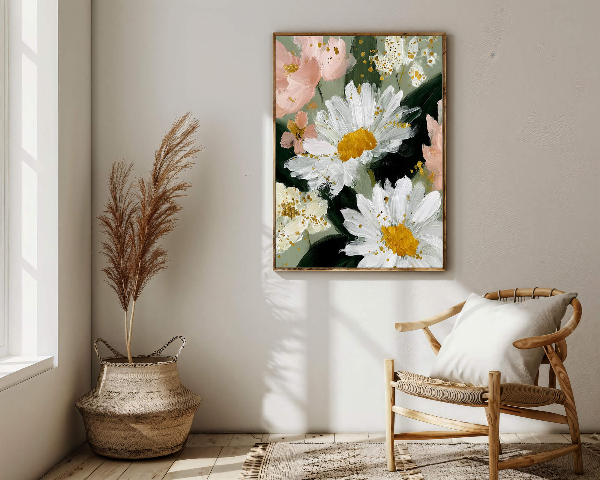 Thick Brush Floral Charm | Sage Bloom