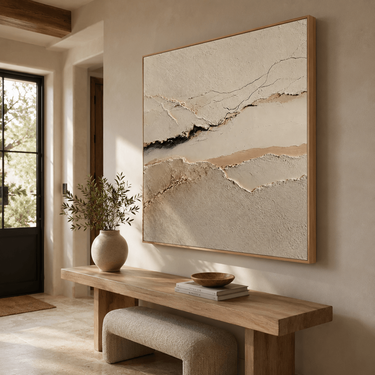 Textured Wabi Cliffscape | Neutral Tundra