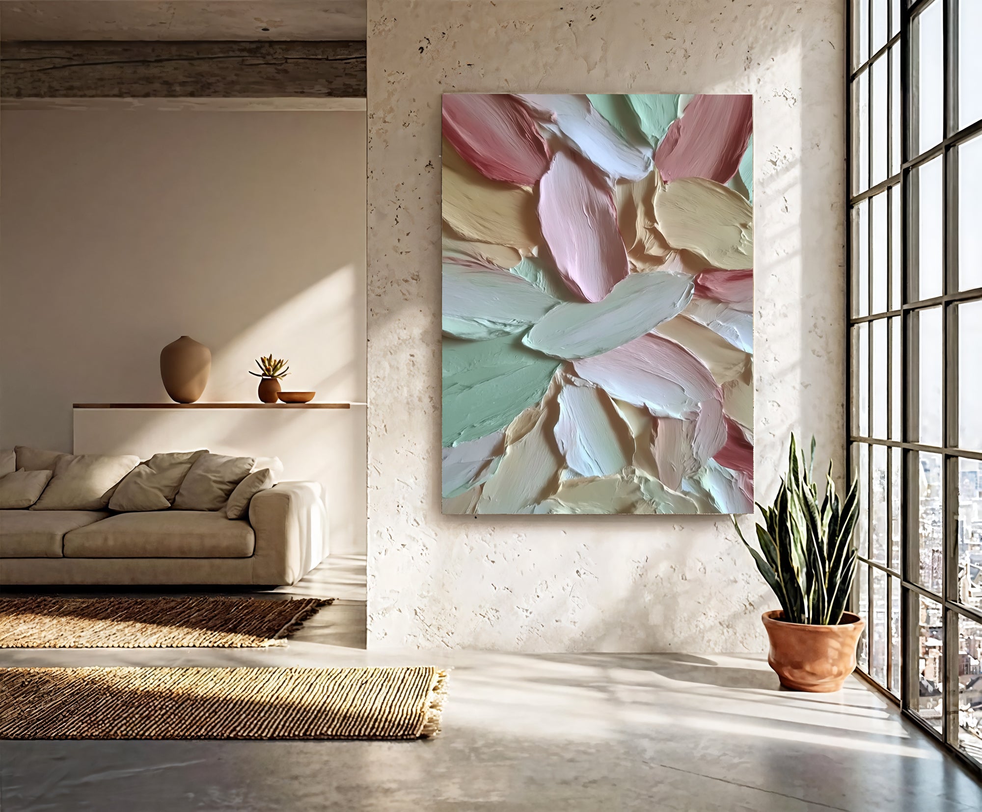 Textured Pastel Petals | Gentle Blooms