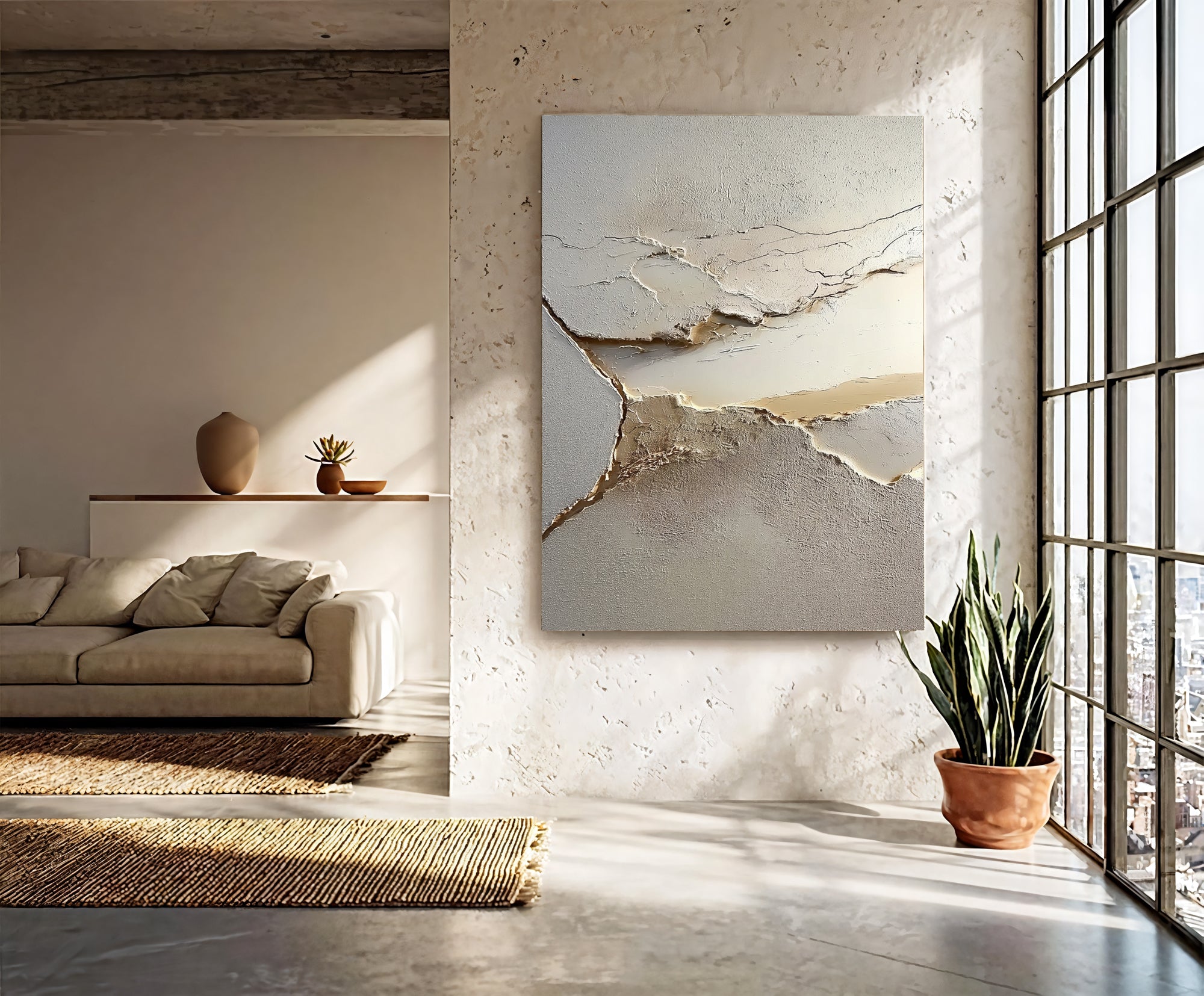 Textured Cracked Layers | Gray Gold