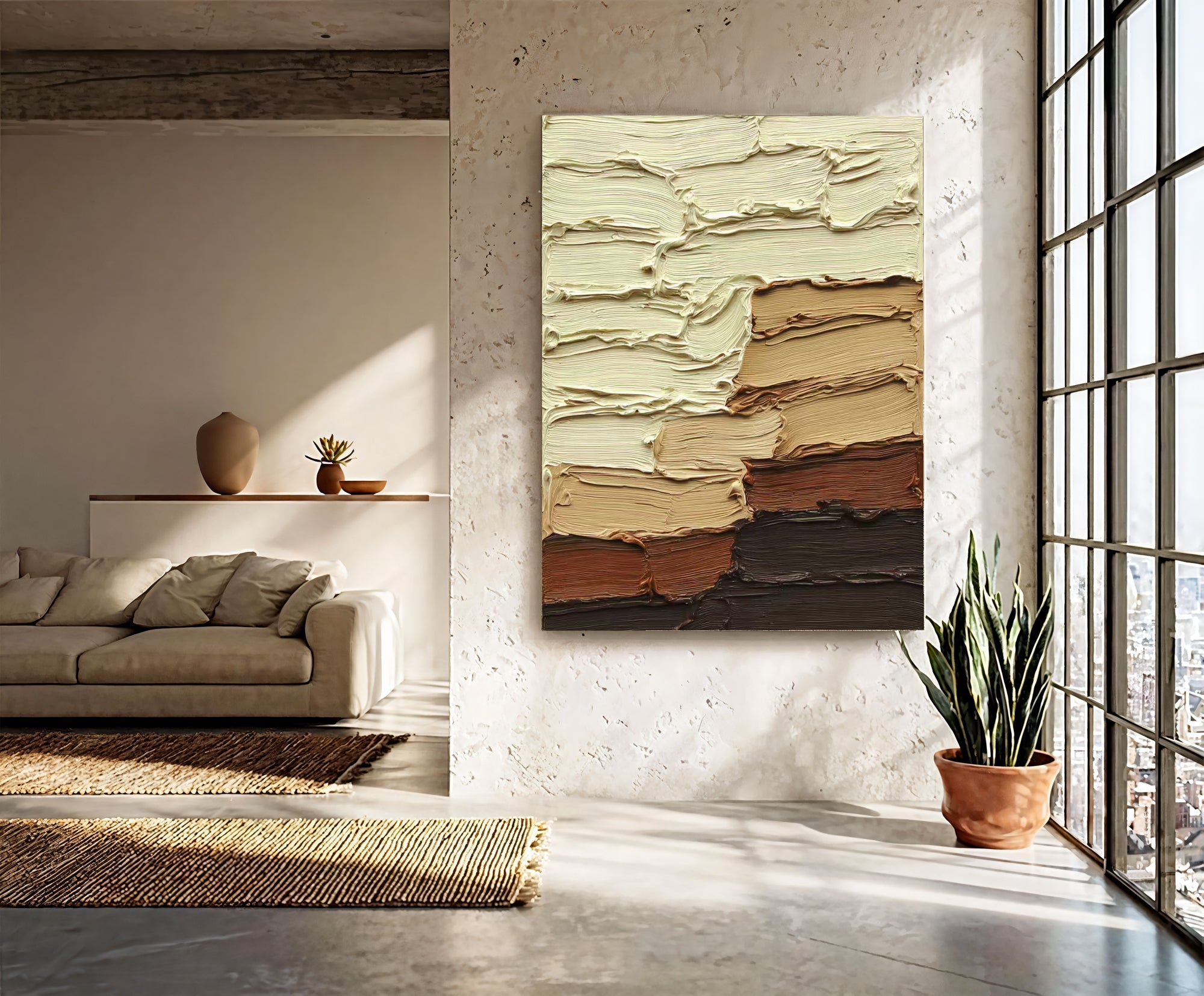 Textured Impasto Warmth | Earthy Hues