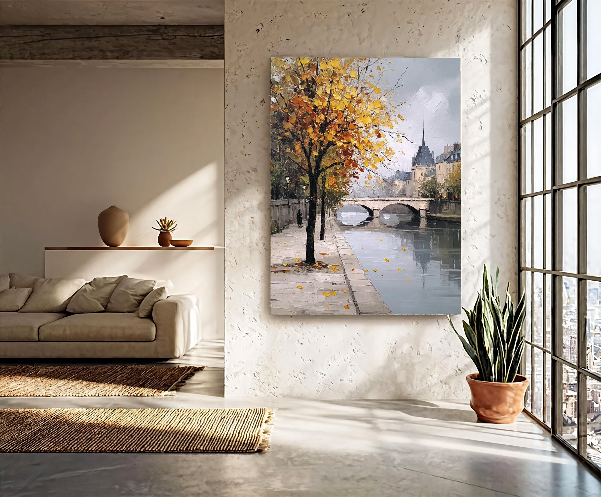 Textured Autumnal Quay | Parisian Glow