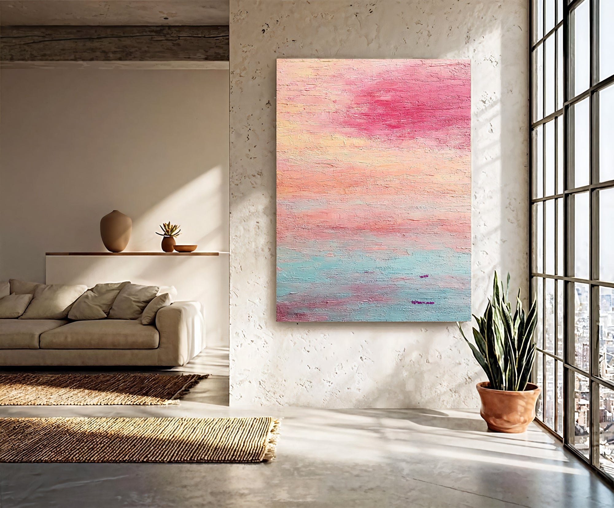 Textured Blush Glow | Sunset Hues