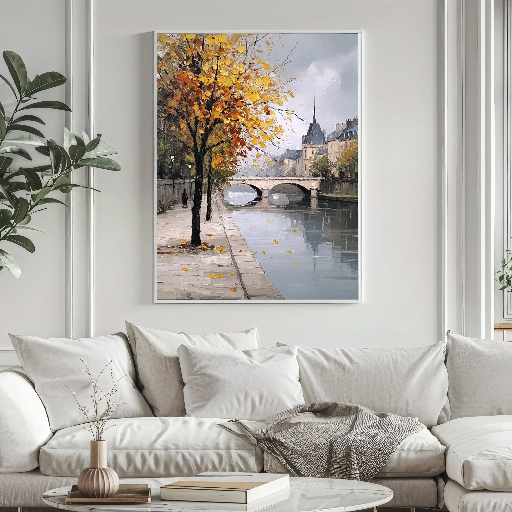 Textured Autumnal Quay | Parisian Glow