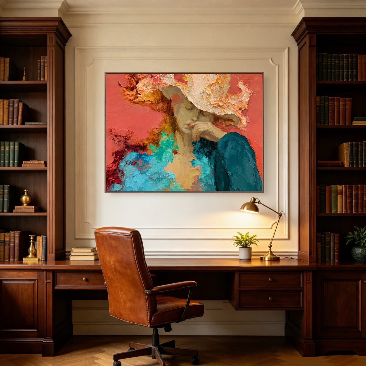 Beneath The Brim — horizontal portrait art, view 1