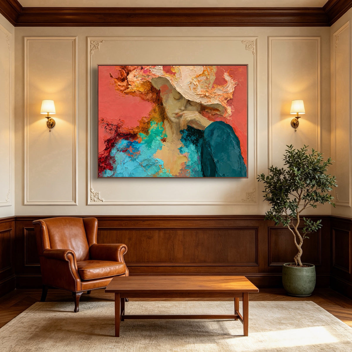 Beneath The Brim — horizontal portrait art, view 2