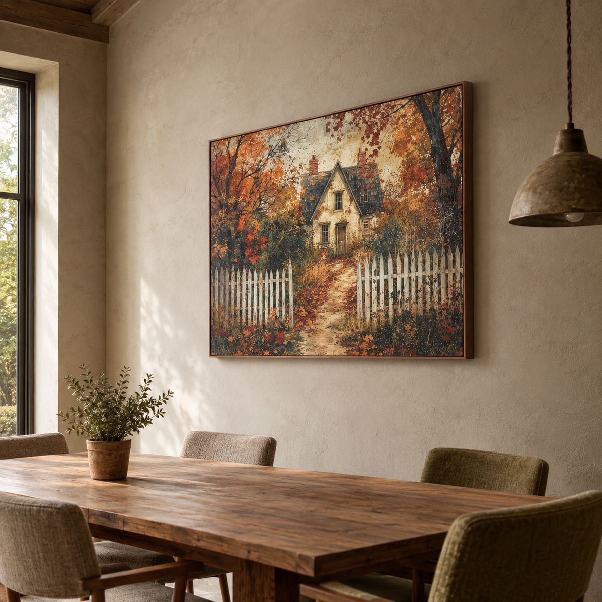 Beyond Autumn Fences — horizontal landscape art, view 7