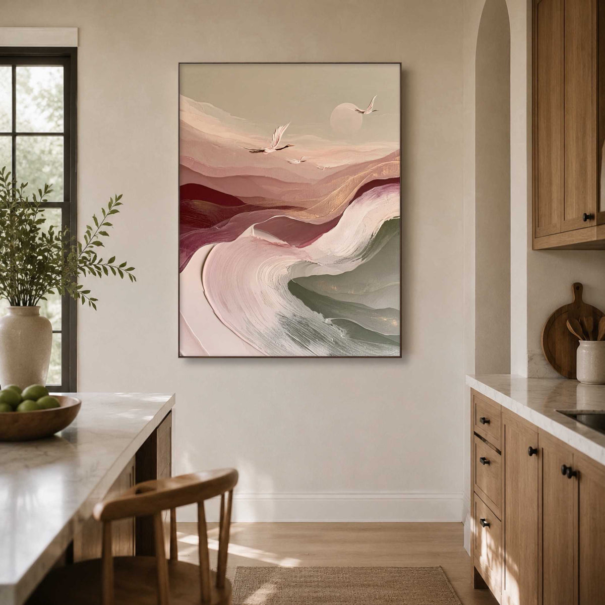 Wabi-Sabi Art | Blush Tidal Crossing - View 4