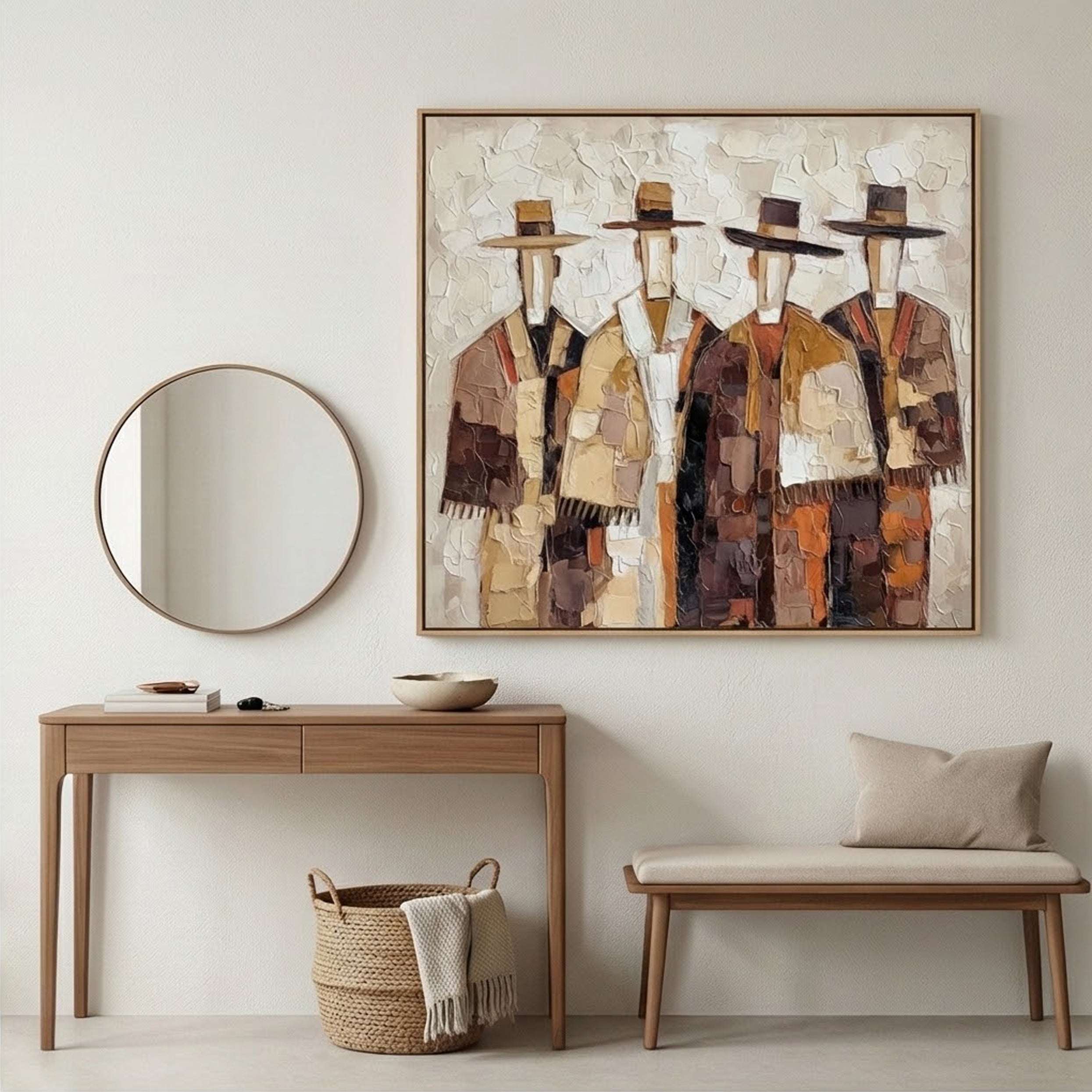 Textured Earthy Quartet | Hat Silhouettes