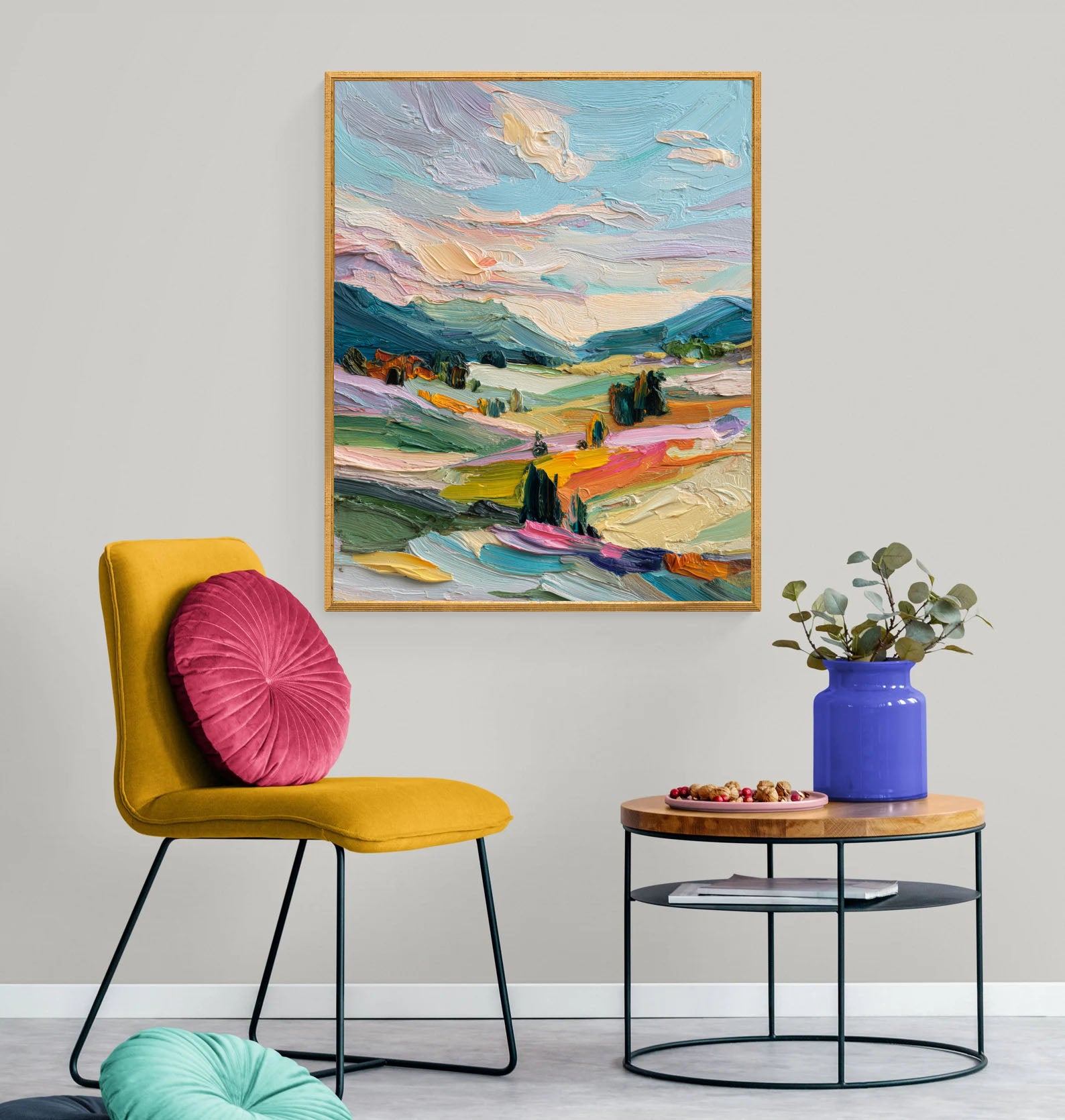 Colorful Valley Art | Textured Vibrance