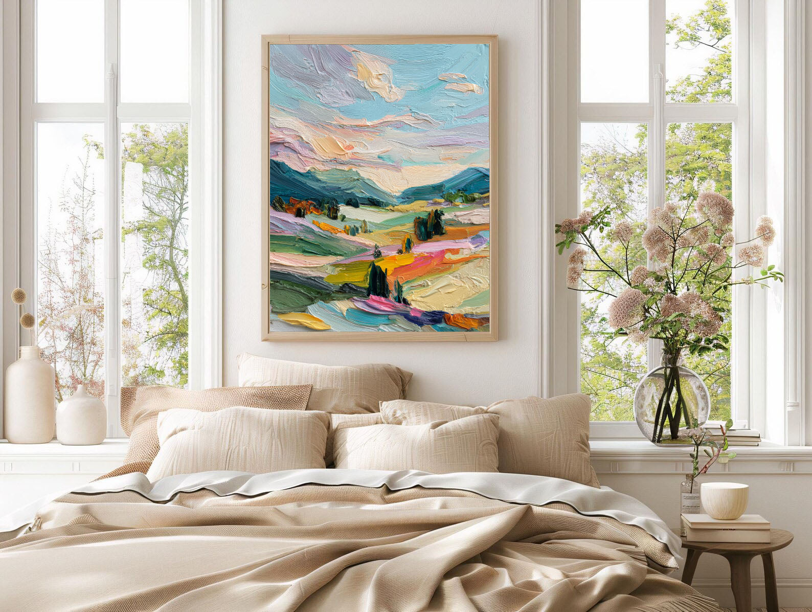 Colorful Valley Art | Textured Vibrance