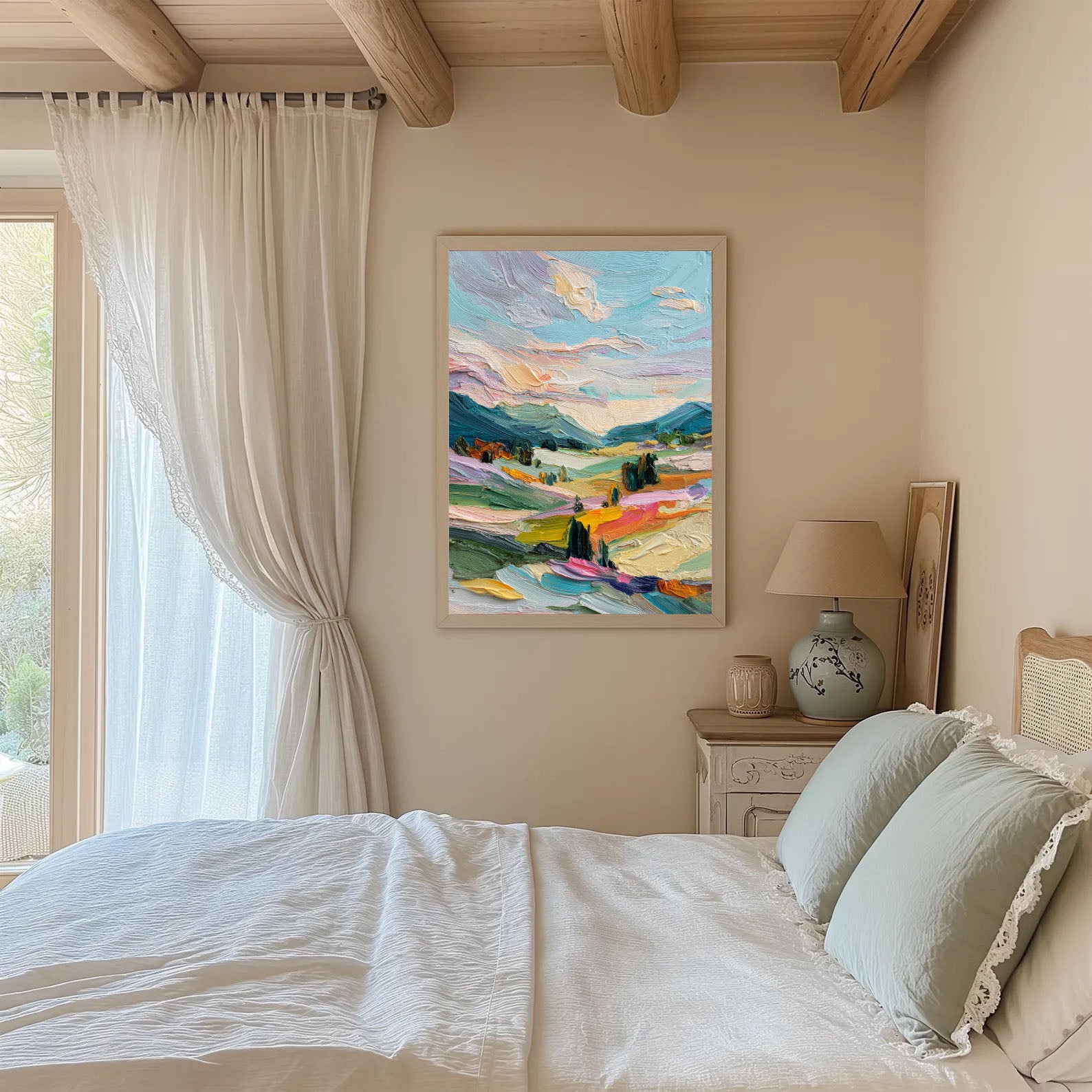 Colorful Valley Art | Textured Vibrance