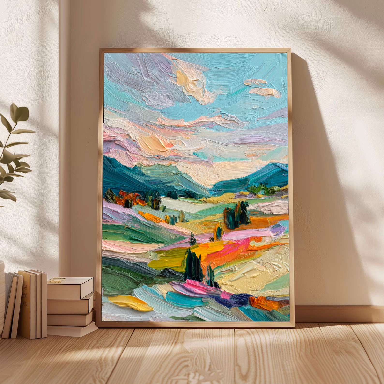 Colorful Valley Art | Textured Vibrance