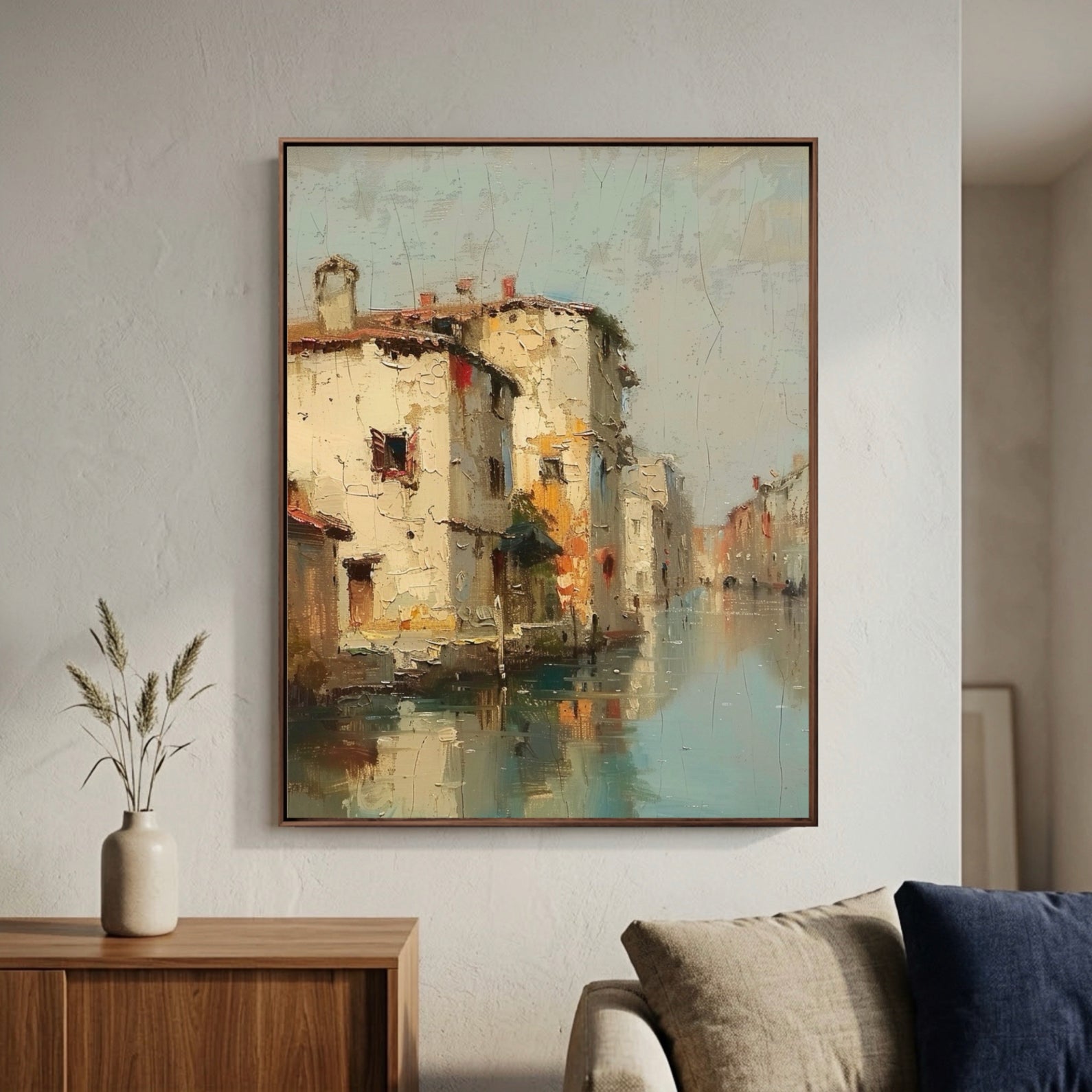Impressionist Art | Canal Waterside Reflections