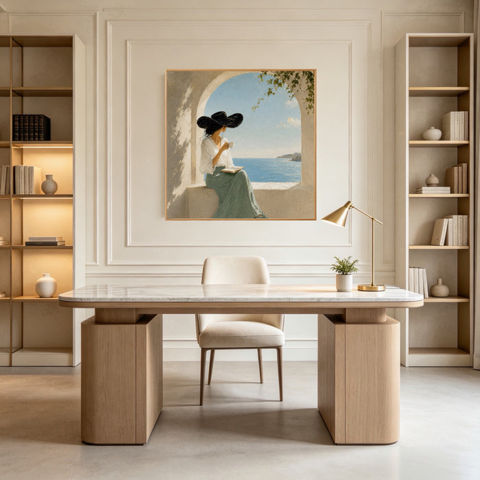 Reading & Leisure Art|Coastal Chapter Stillness