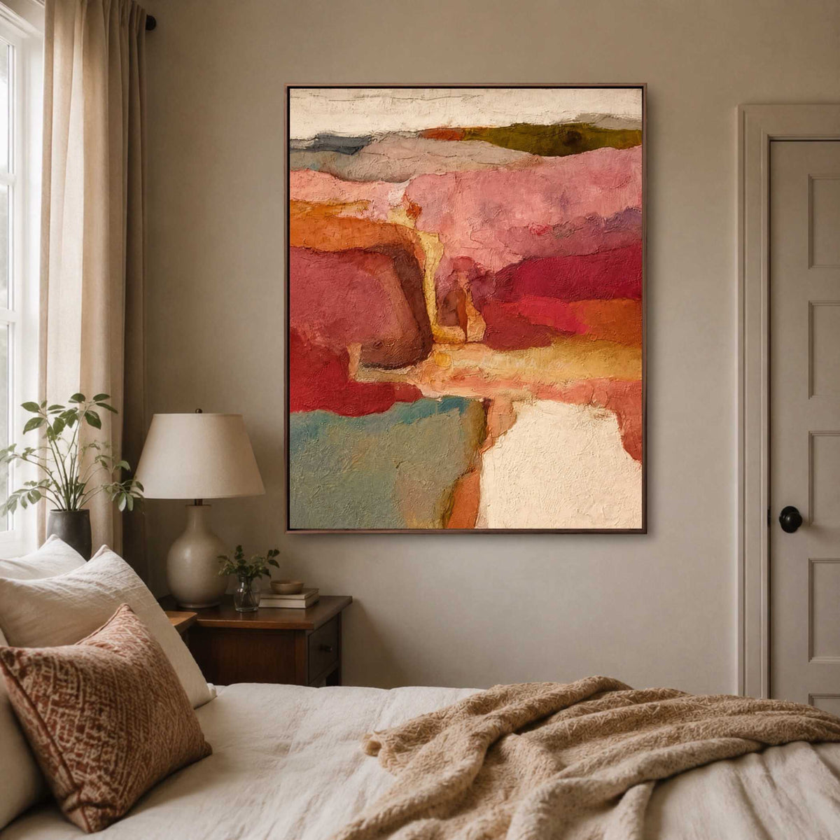 Crimson Terrain Fragments oil painting view 4