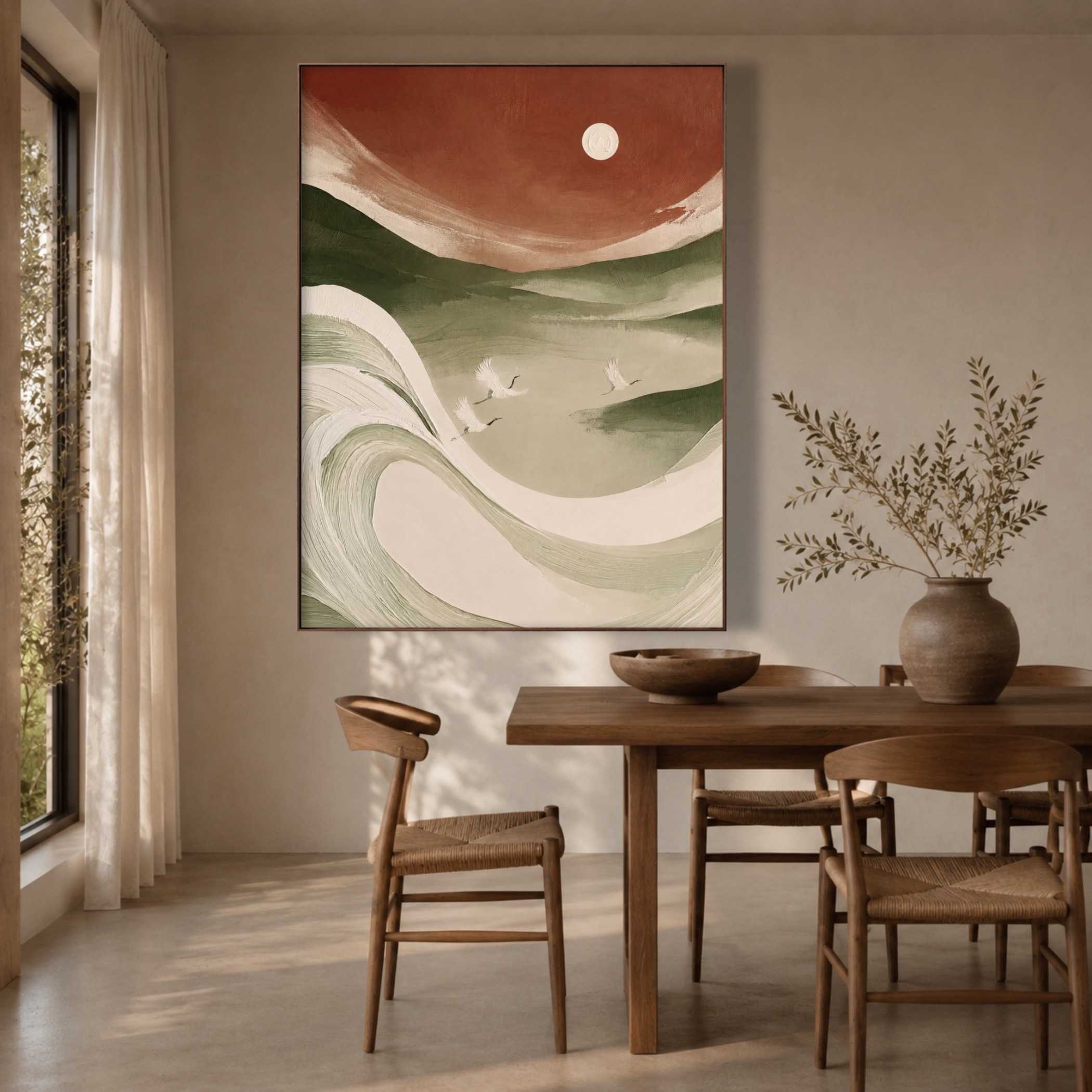 Wabi-Sabi Art | Crimson Valley Flight - View 3