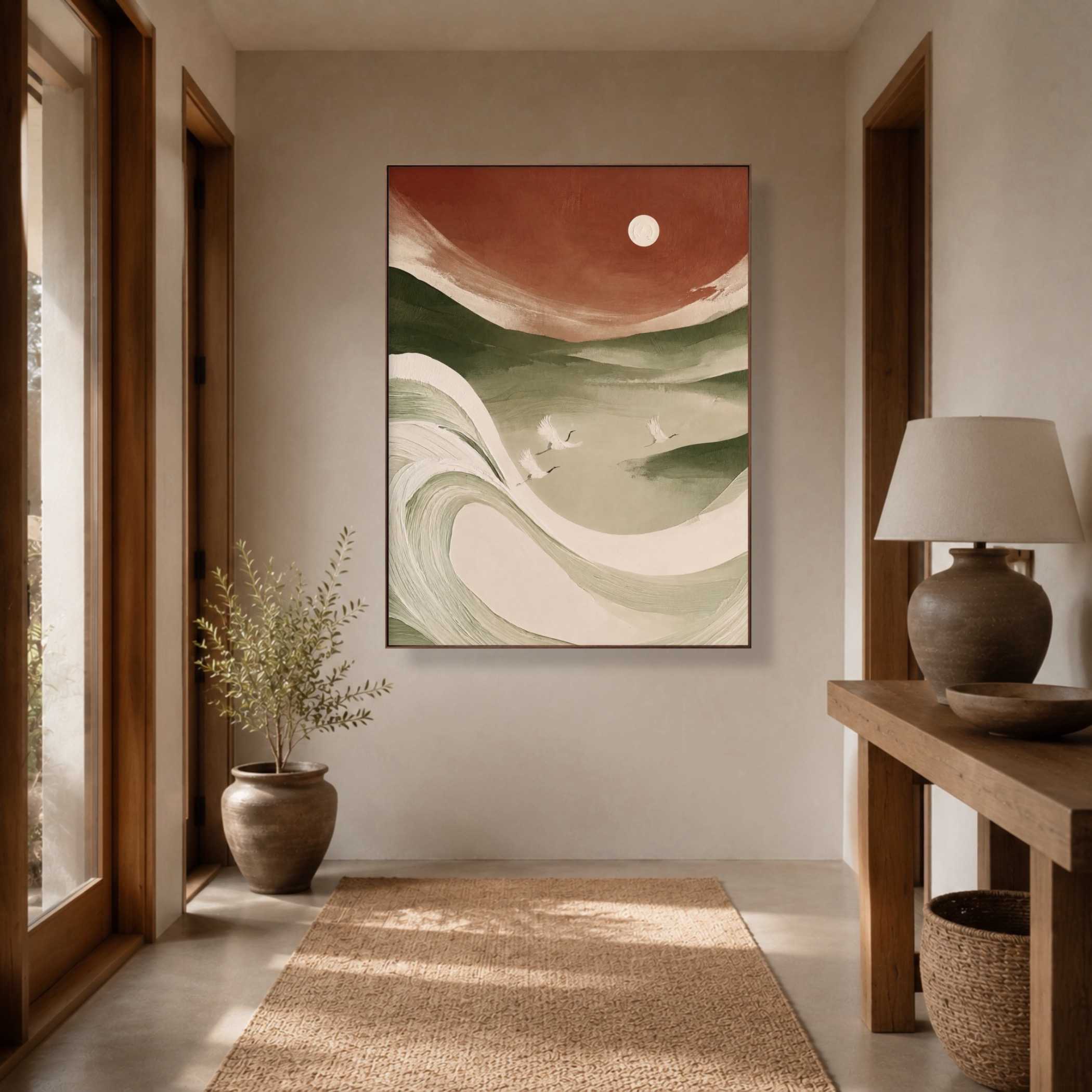 Wabi-Sabi Art | Crimson Valley Flight - View 5