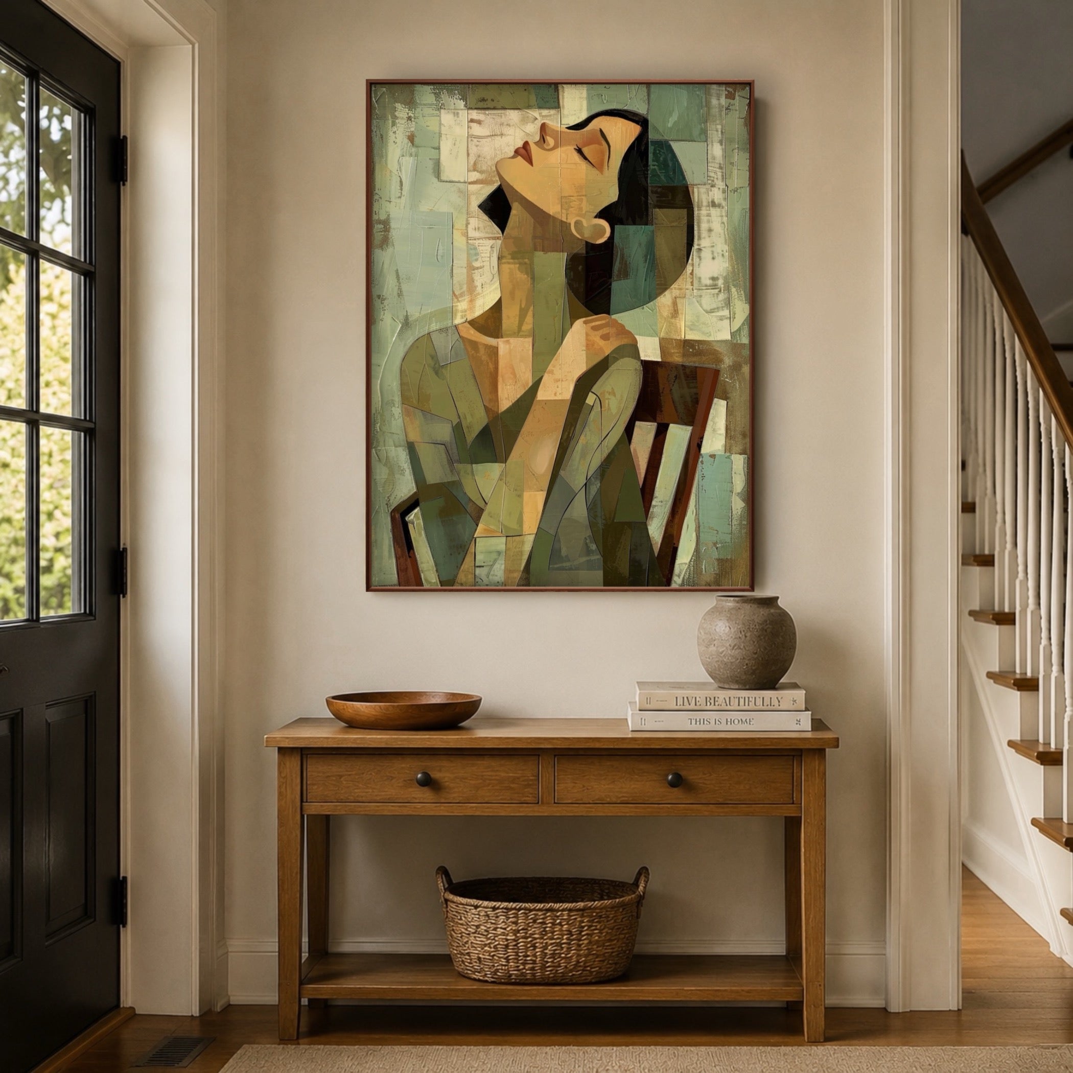 Cubist Upward Gaze — artwork view 1