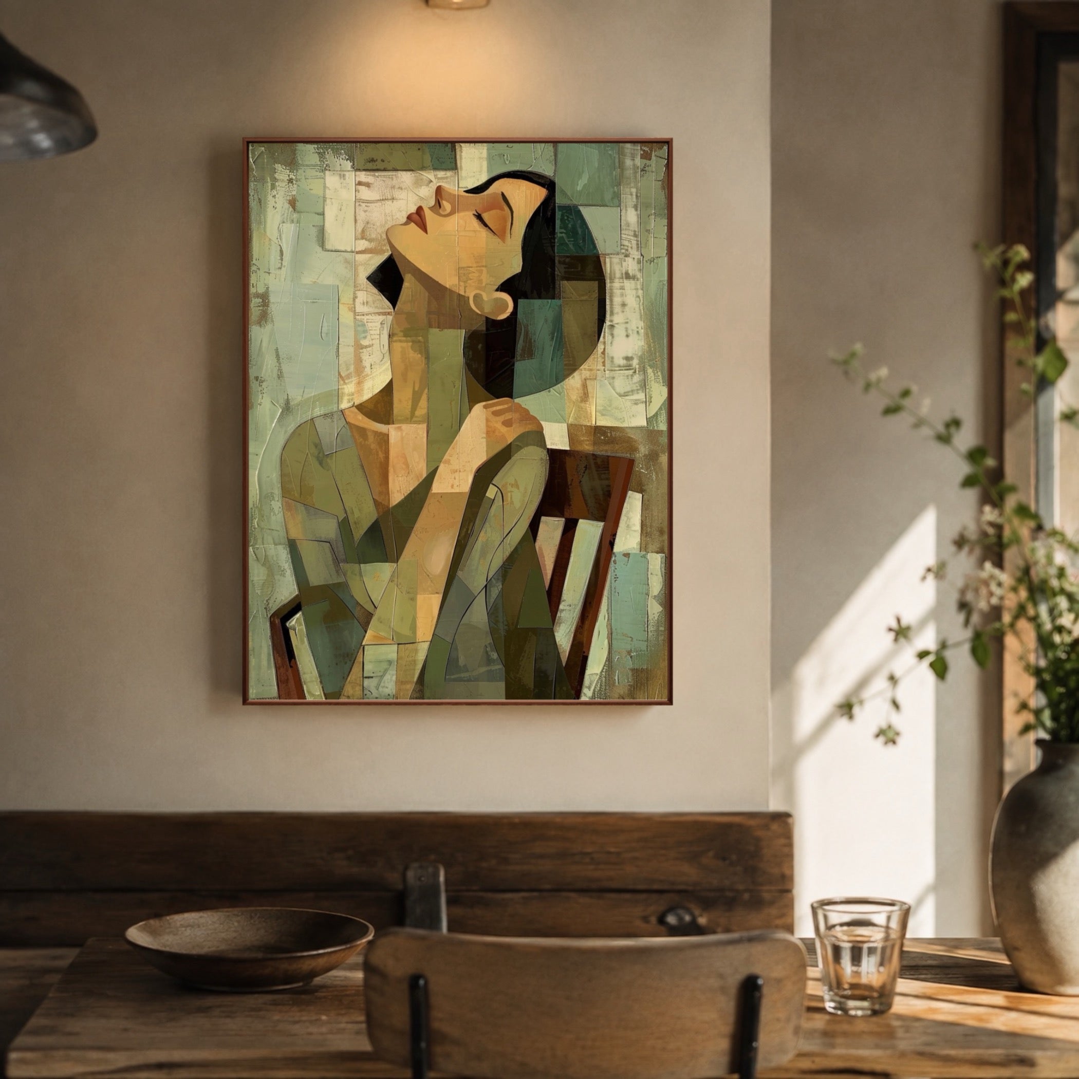 Cubist Upward Gaze — artwork view 2