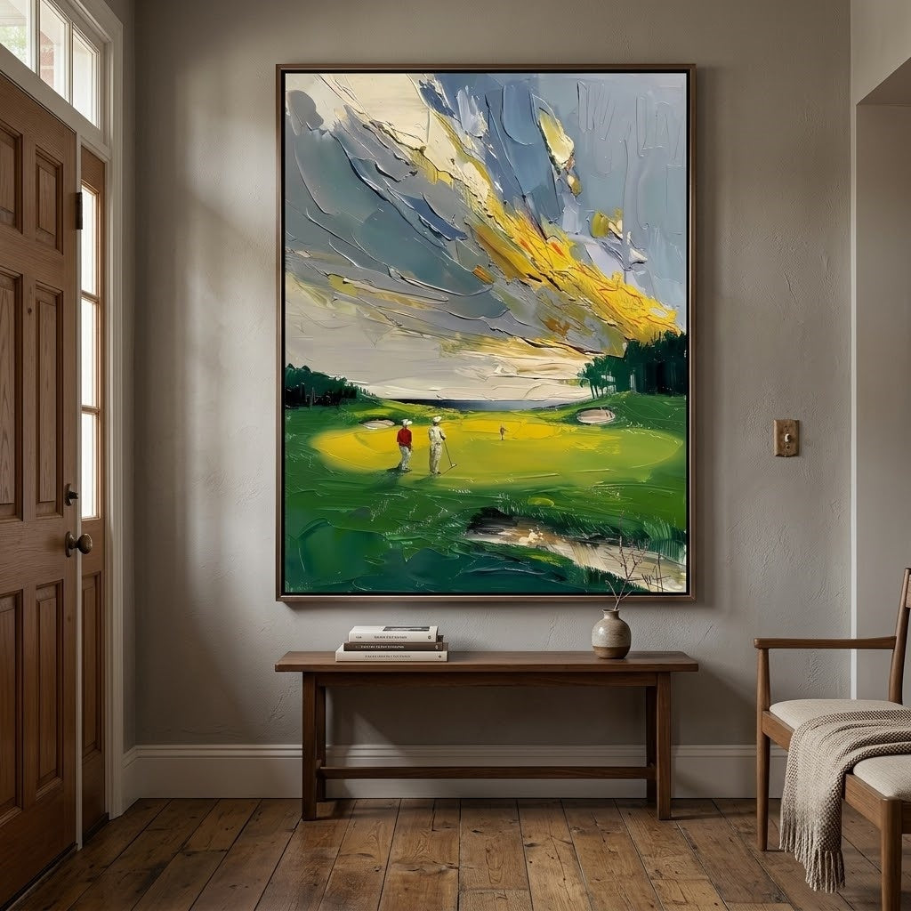 Impressionist Art | Golden Sky Fairway