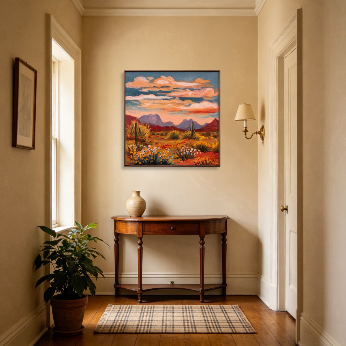 Desert Afterglow Study oil painting room view 3