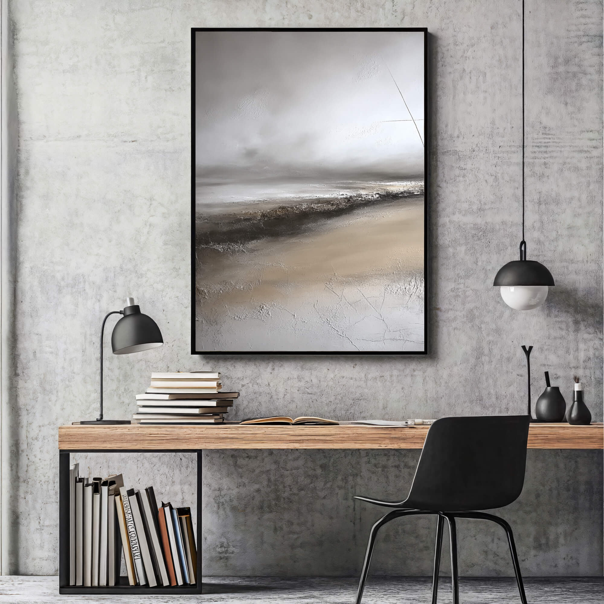 Textured Misty Shore | Neutral Palette