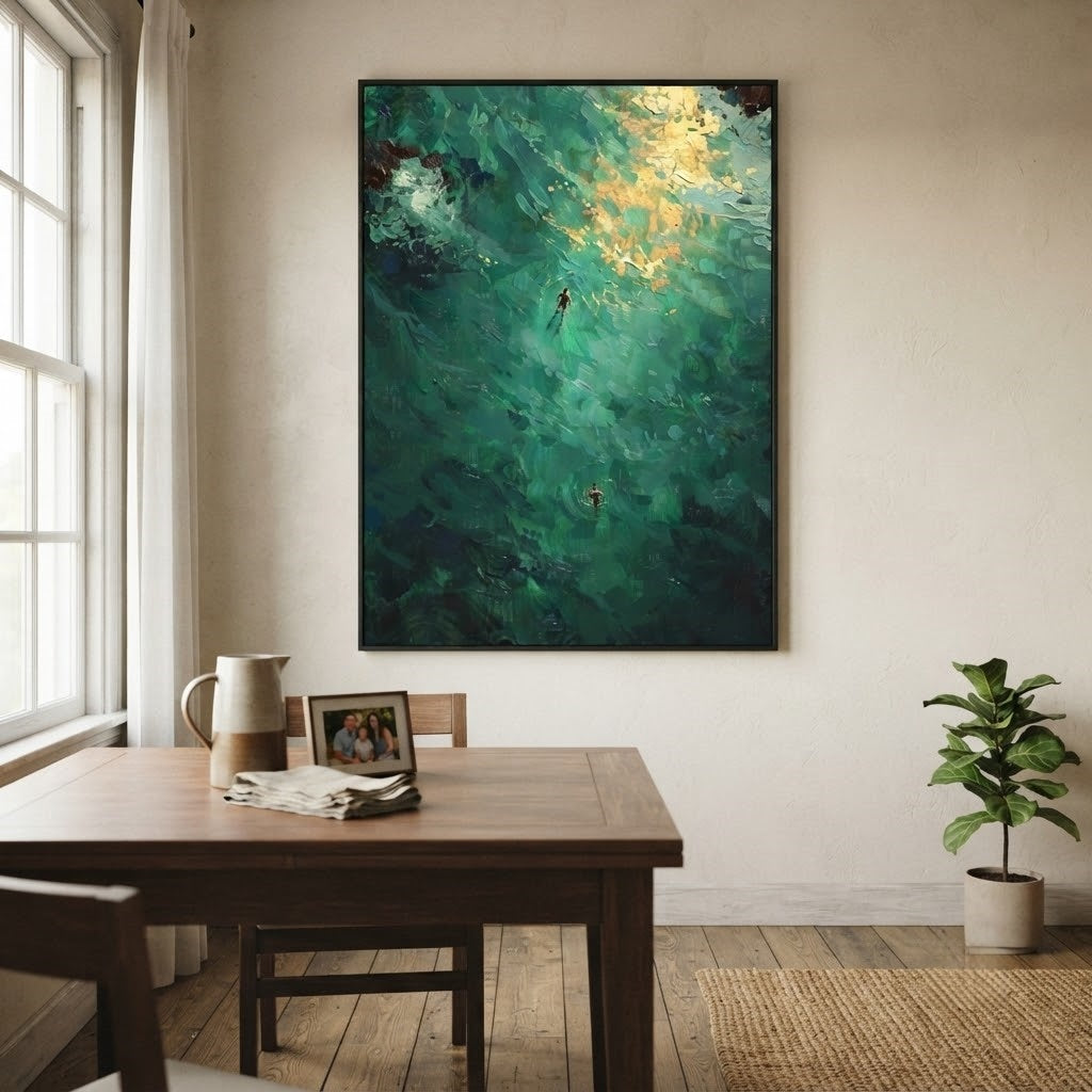 Impressionist Art | Emerald Swim Light