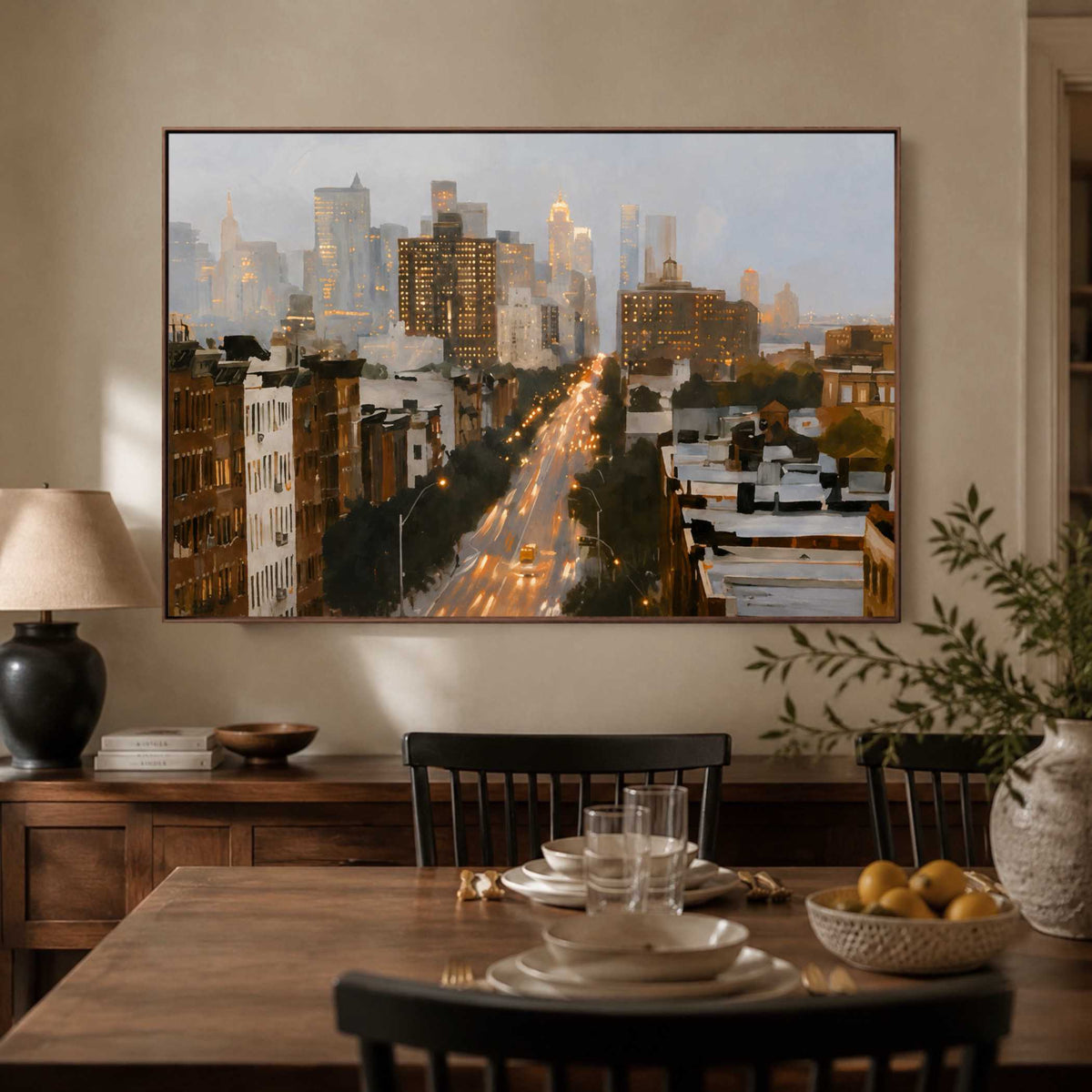 Evening Avenue Glow styled in a living room