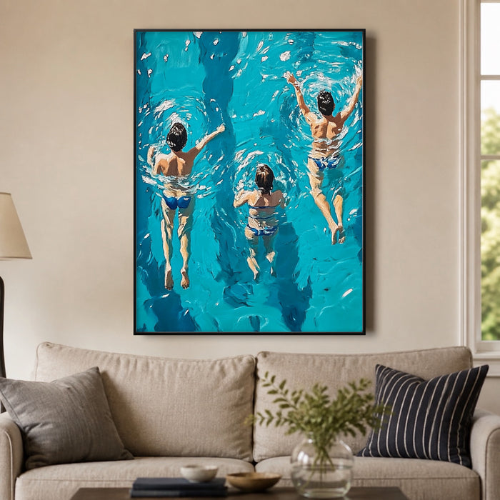Impressionist Art | Pool Swim Joy