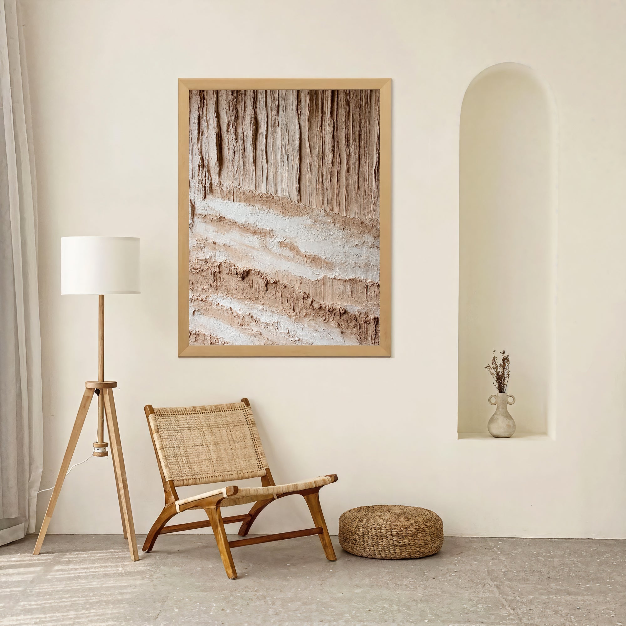 Textured Earthy Strata | Sanded Whites