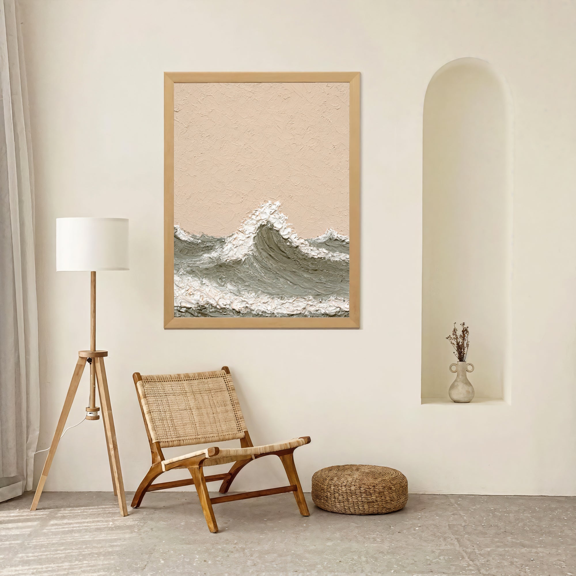 Textured Beige Swells | Ocean Crests