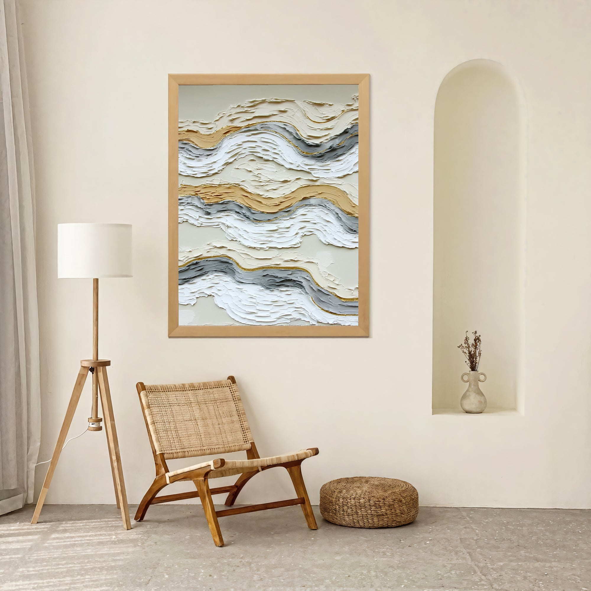 Textured Wavy Ripples | Gilded Hues