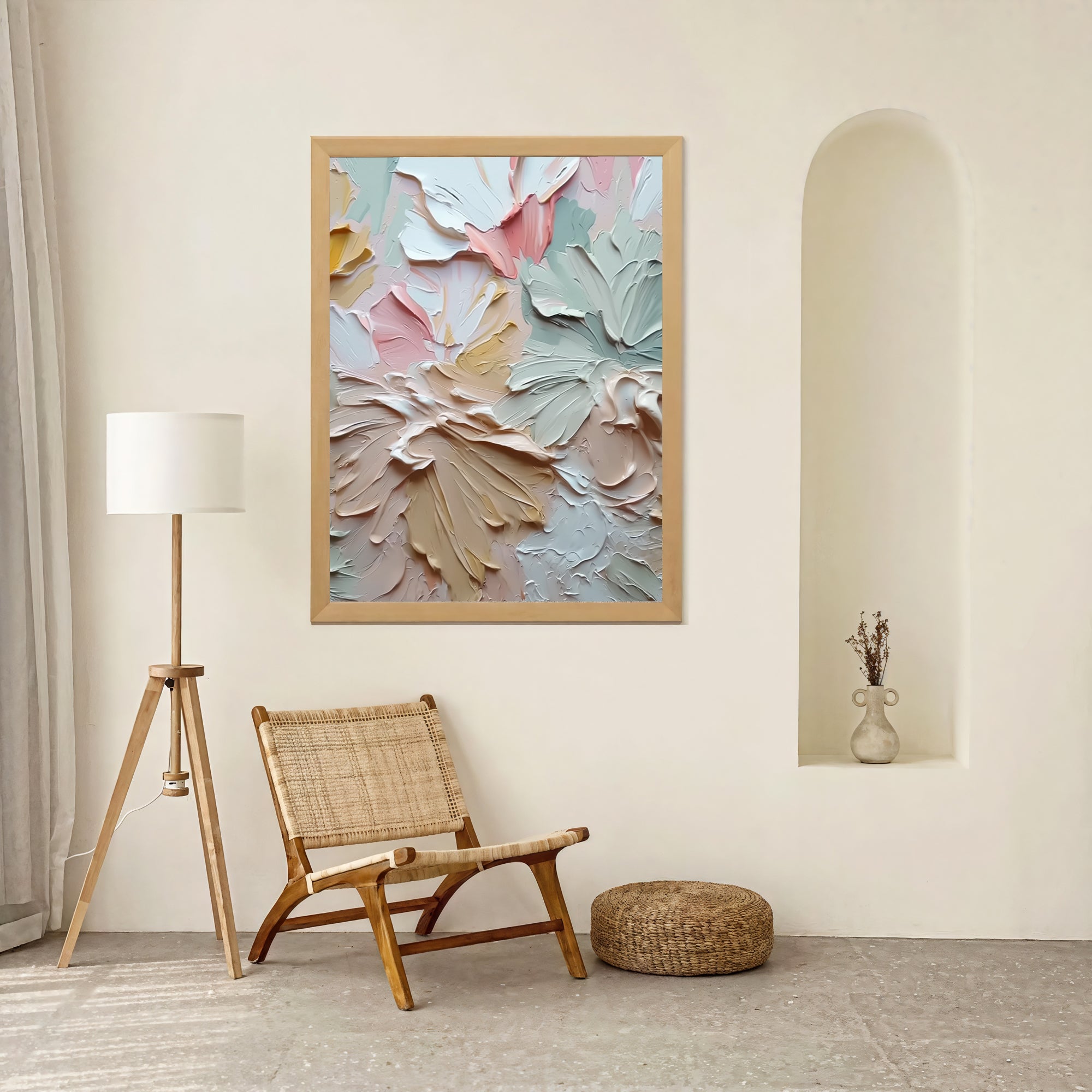 Textured Floral Pastels | Blush Mint