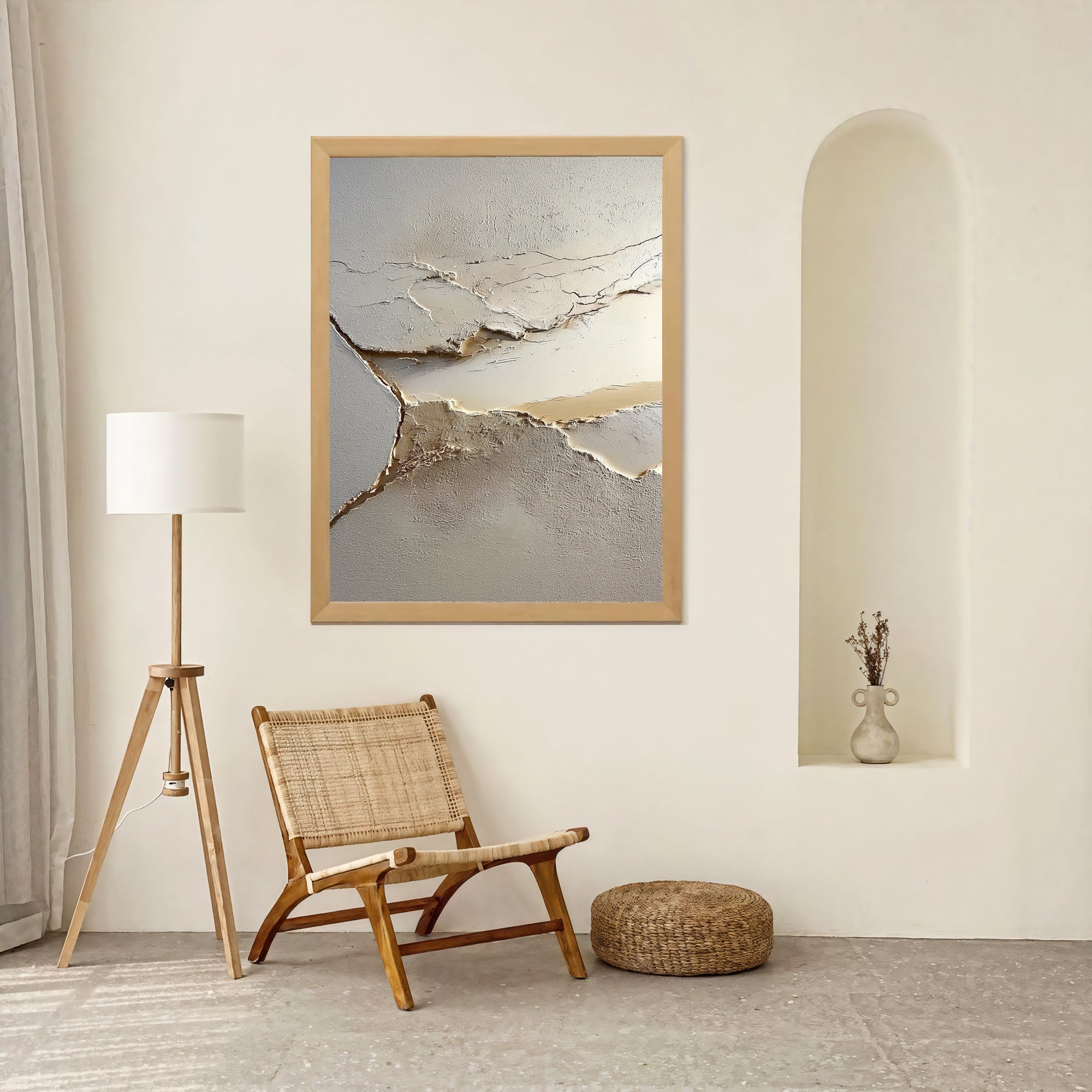 Textured Cracked Layers | Gray Gold